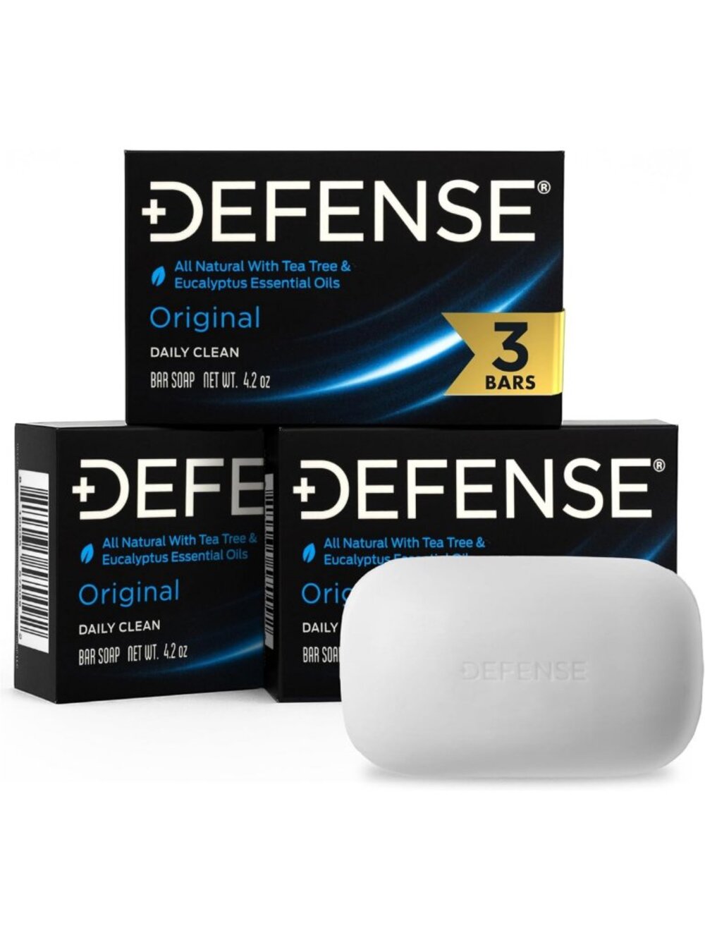 Natural Bar Soap 3-Pack - All-Natural Daily Clean, 4.2 oz, Gentle & Refreshing